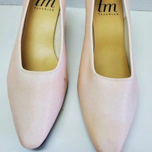 Satin Dyed Blush Pink Heels